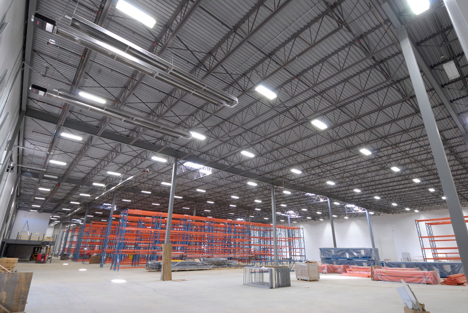 LED lighting solutions for a warehouse