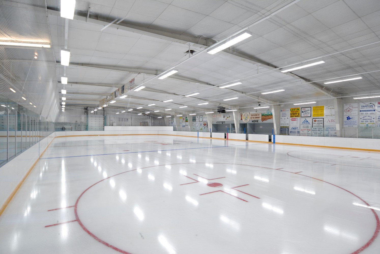 LED lighting solutions for a hockey arena
