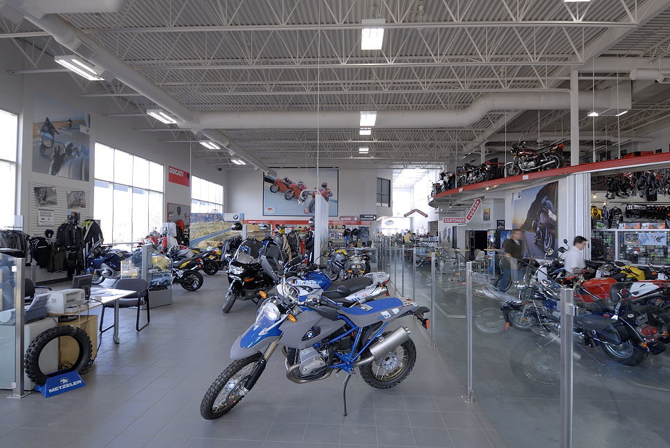 LED lighting solutions for a motorcycle dealership
