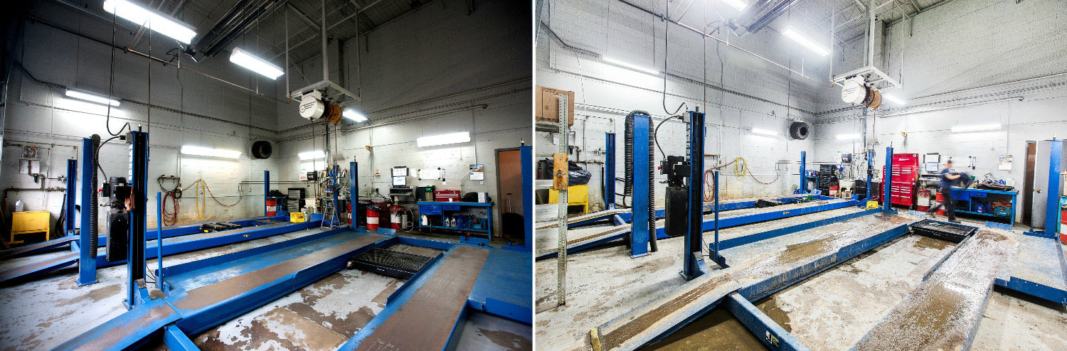 LED lighting solutions for a mechanical shop
