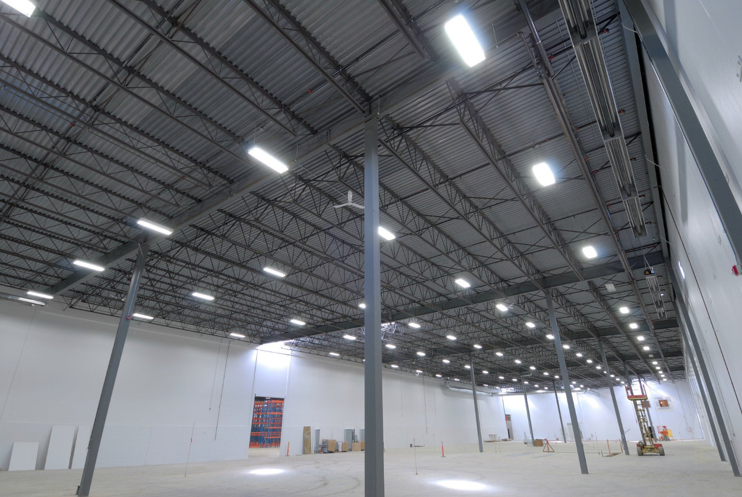 LED lighting solutions for a warehouse