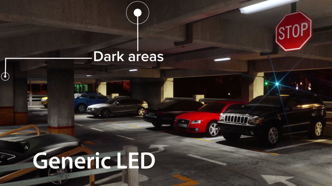 LED lighting solutions for a parkade